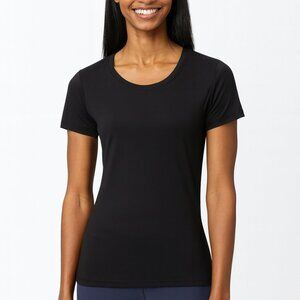 32 Degrees Cool Womens Short Sleeve Scoop Neck 3-PACK Black, XL